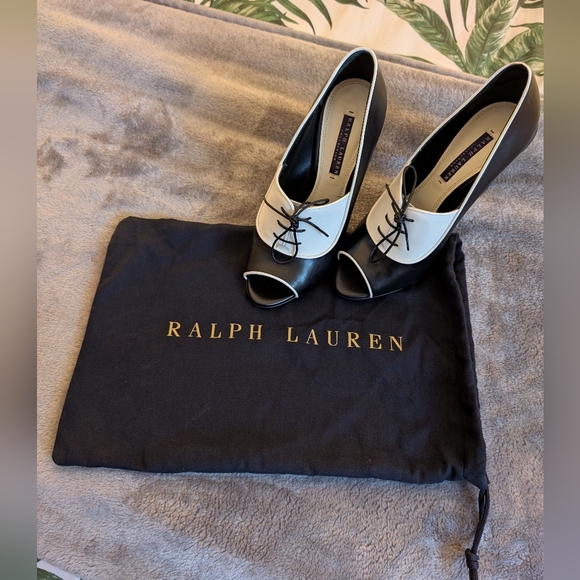 RALPH LAUREN PURPLE LABEL Katia/Spectator Heels W/DUST BAG. - Picture 2 of 16